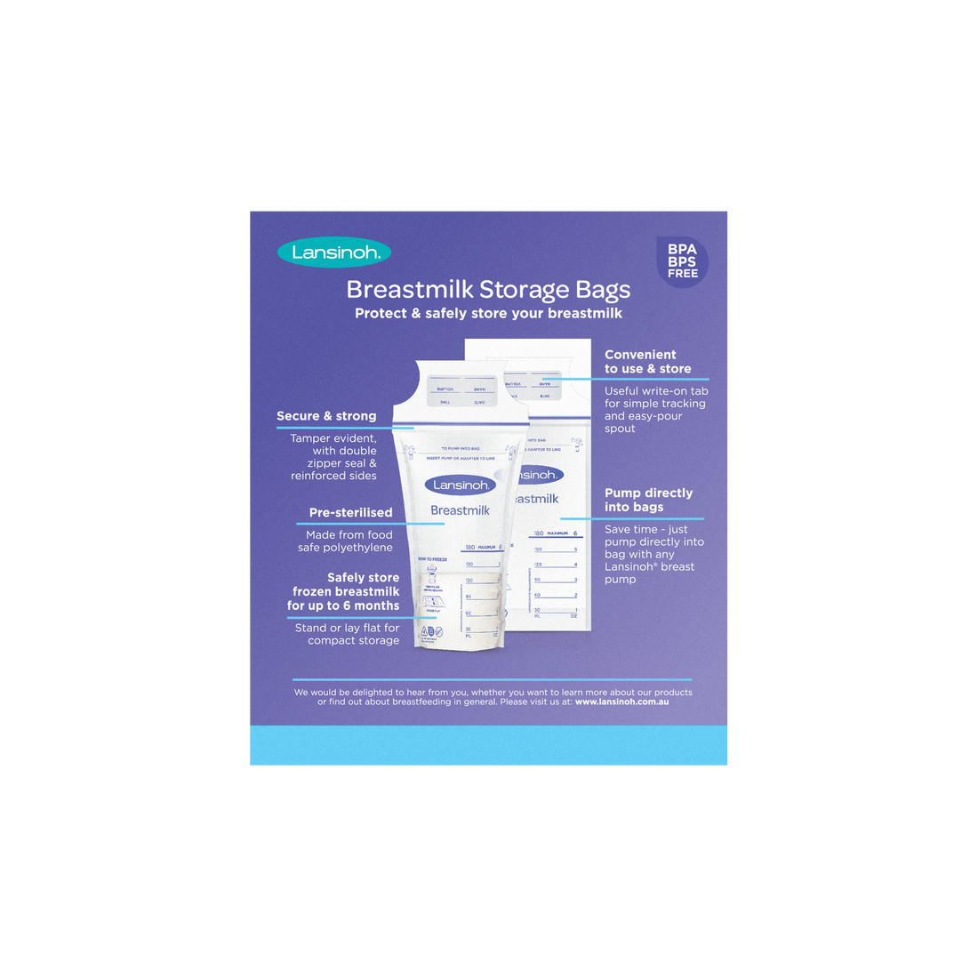 Lansinoh® Breastmilk Storage Bags - Pack of 25