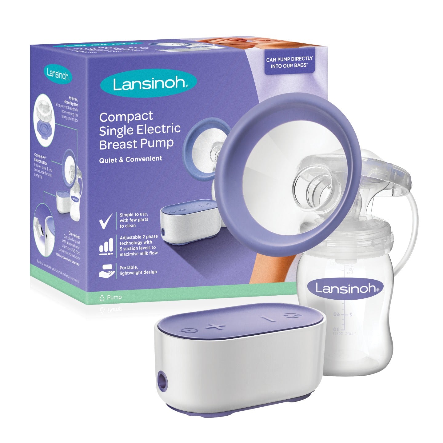 Lansinoh Compact Single Electric Breast Pump – Better Value Pharmacy Box  Hill